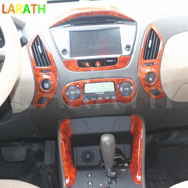 Для Toyota Highlander 2009- Красное дерево цвет специальная Классическая Передняя шестерня Шиф панель Рама, окно ручка переключателя части интерьера