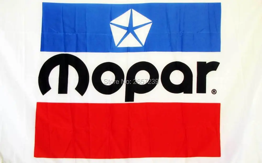 Винтаж MOPAR красный белый синий флаг 3x5FT баннер 100D 150X90CM полиэстер латунные