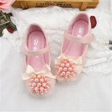 Детская обувь для девочек принцесса сандалии девочек кожа Обувь из искусственной кожи плоским принцесса Танцы обувь для маленьких девочек свадебные туфли S8429