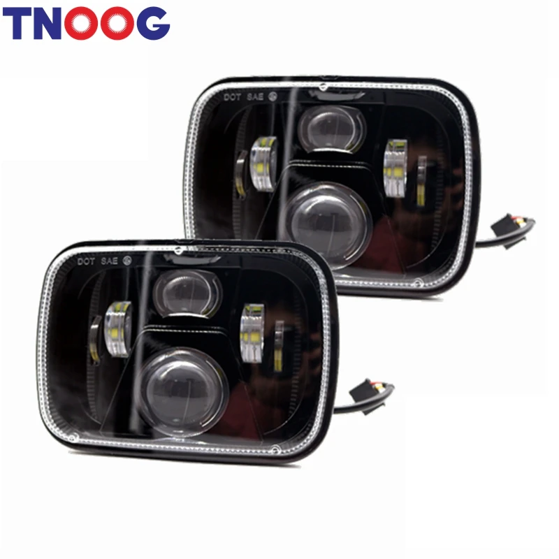 5x7" Led Headlight 6x7 LED Square Headlights Conversion H6054 H5054