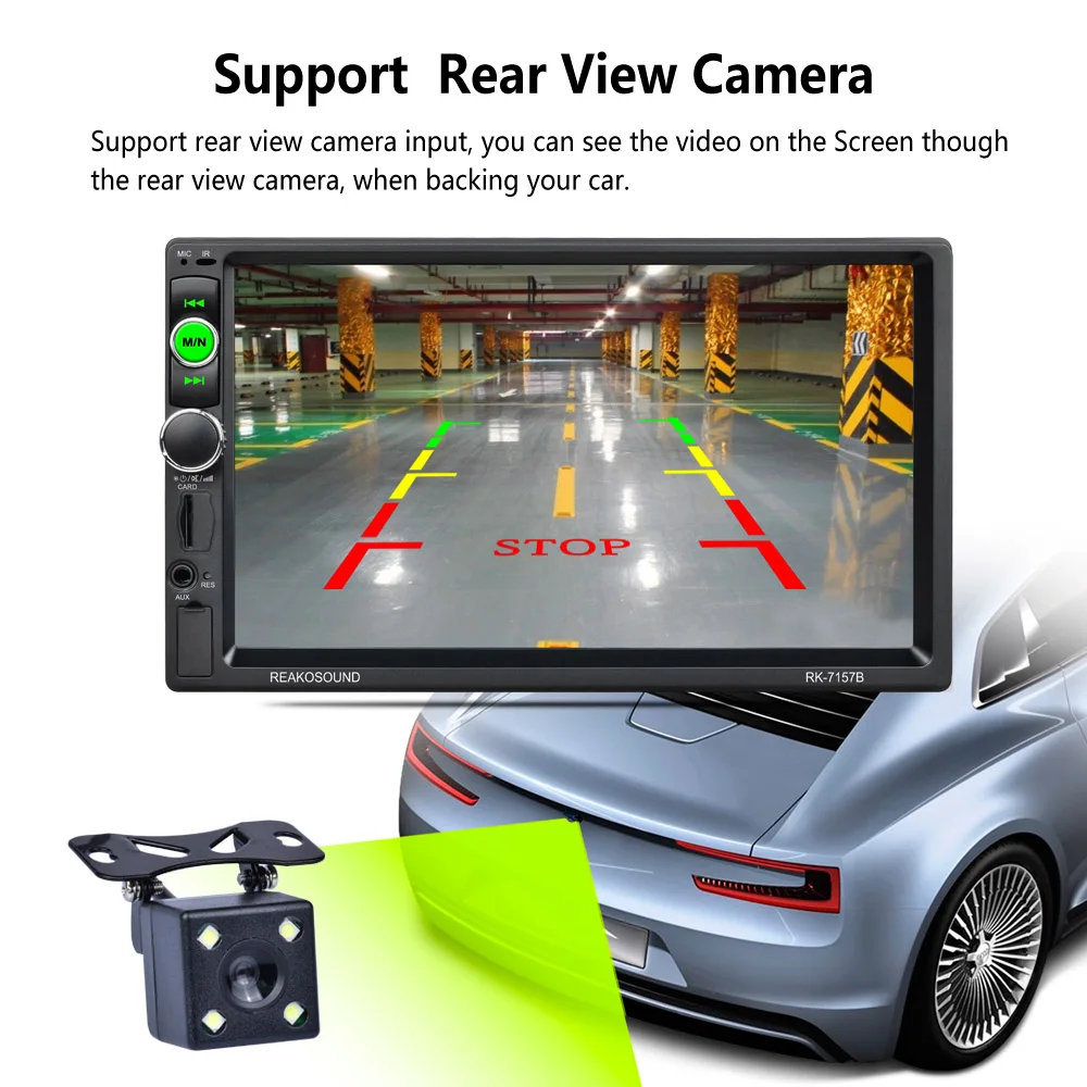 

7" Touch Screen Autoradio Automagnitola 2 Din Car MP5 Media Player Wireless Bluetooth Remote Control radio components Head Unit
