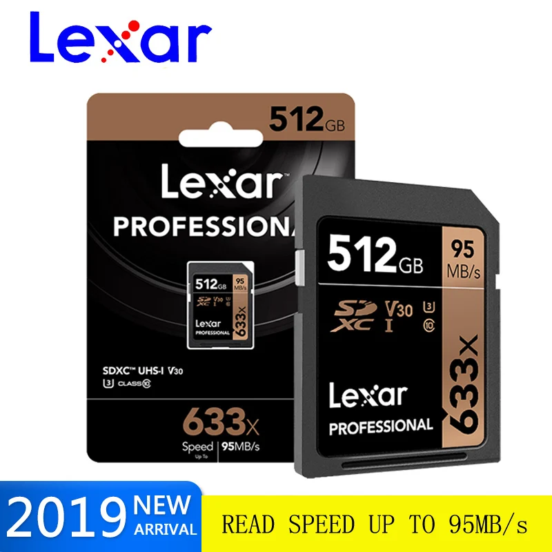 Высокая скорость Lexar 32 ГБ, 64 ГБ, класс 10 SD карта SDHC/SDXC карты памяти SD карты 128 ГБ 256 95 МБ/с. для цифровых однообъективных зеркальных камер и hd-камерой