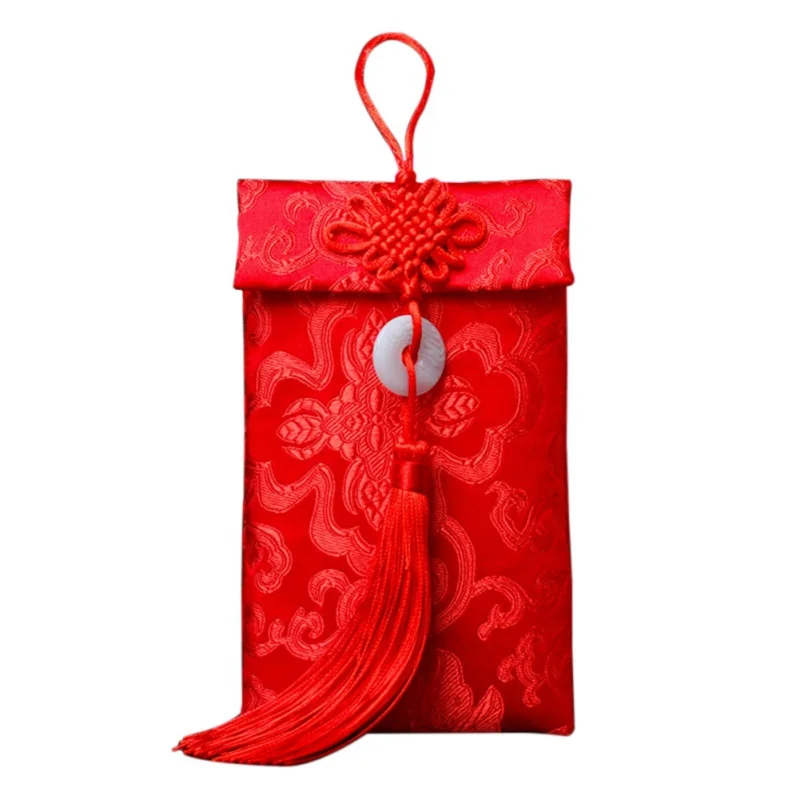 Высококачественный Свадебный тканевый красный конверт, индивидуальный парчовый красный конверт для свадьбы, дня рождения, Нового года, красный конверт - Цвет: A6