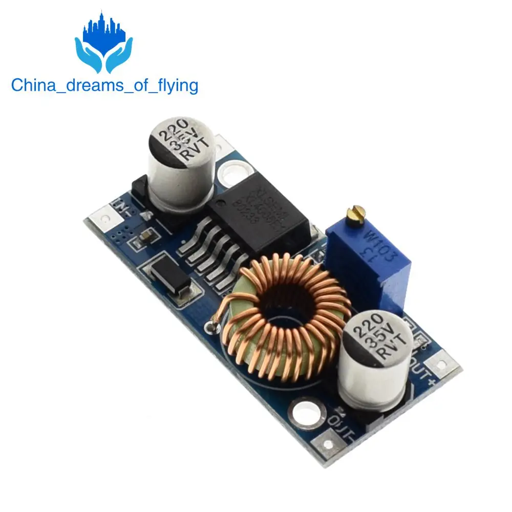 

TZT 1pcs XL4005 DSN5000 Beyond LM2596 DC-DC adjustable step-down 5A power Supply module,5A Large current Large power