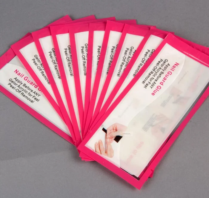 22 tips nail base gel guard sticker nail art tape base gel stick easy remove UV glue manicure tools protect Finger