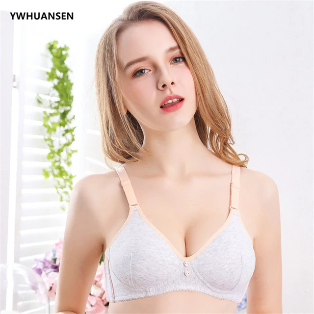 Cute Wire Free Girls Bras Cotton Teenage Girls Clothing Training Bras For  Girls Tops Three Hook