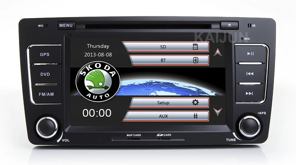 Discount Car Multimedia player GPS Autoradio 2 Din 7 Inch For SKODA Octavia 2009-2013 Bluetooth IPOD FM Radio RDS WIFI DVR SD 2