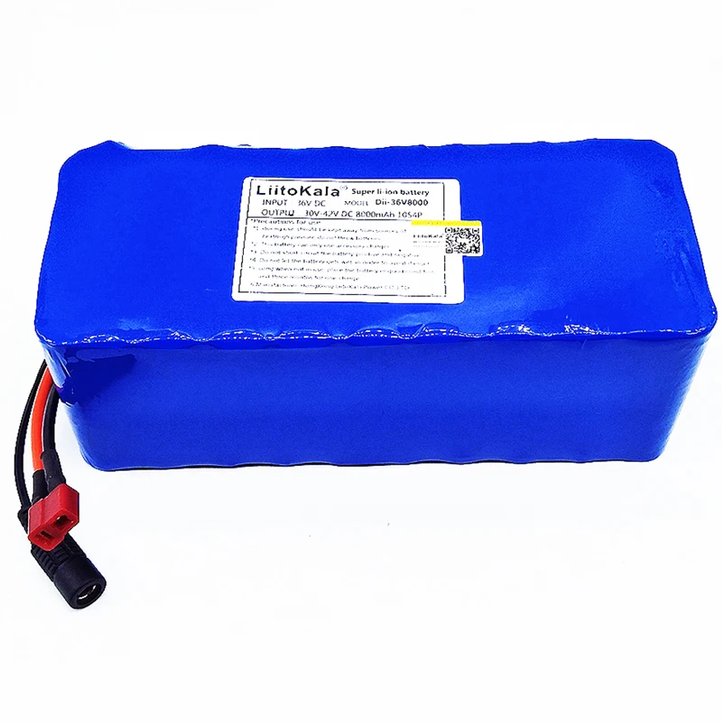 LiitoKala 36v8ah литий-ионный аккумулятор для электровелосипеда 18650 42V 8000mAh 10S4P большой емкости bms 500W с