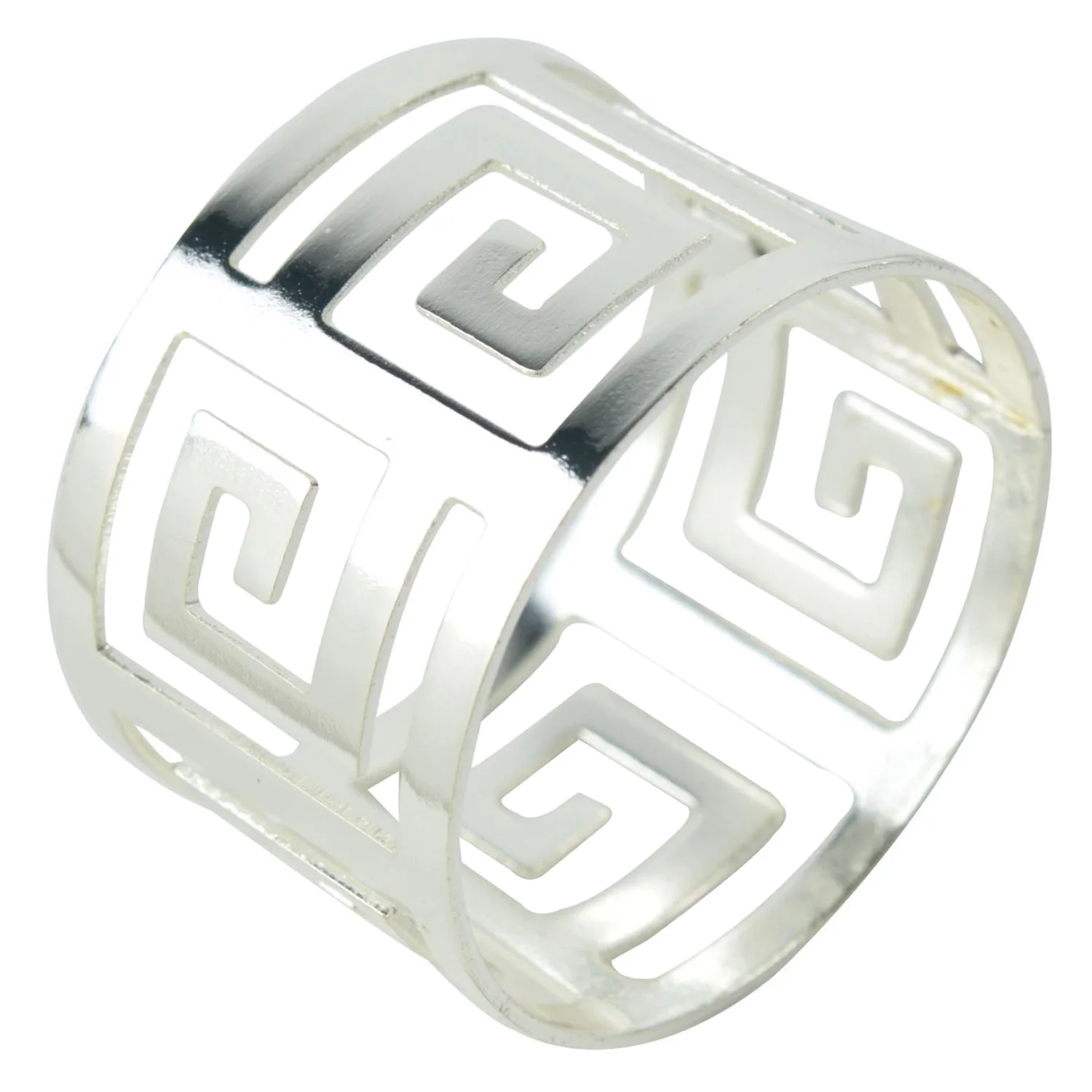

Practical Napkin Hollow Alloy Shape Ring (Silver, 4.5 cm)