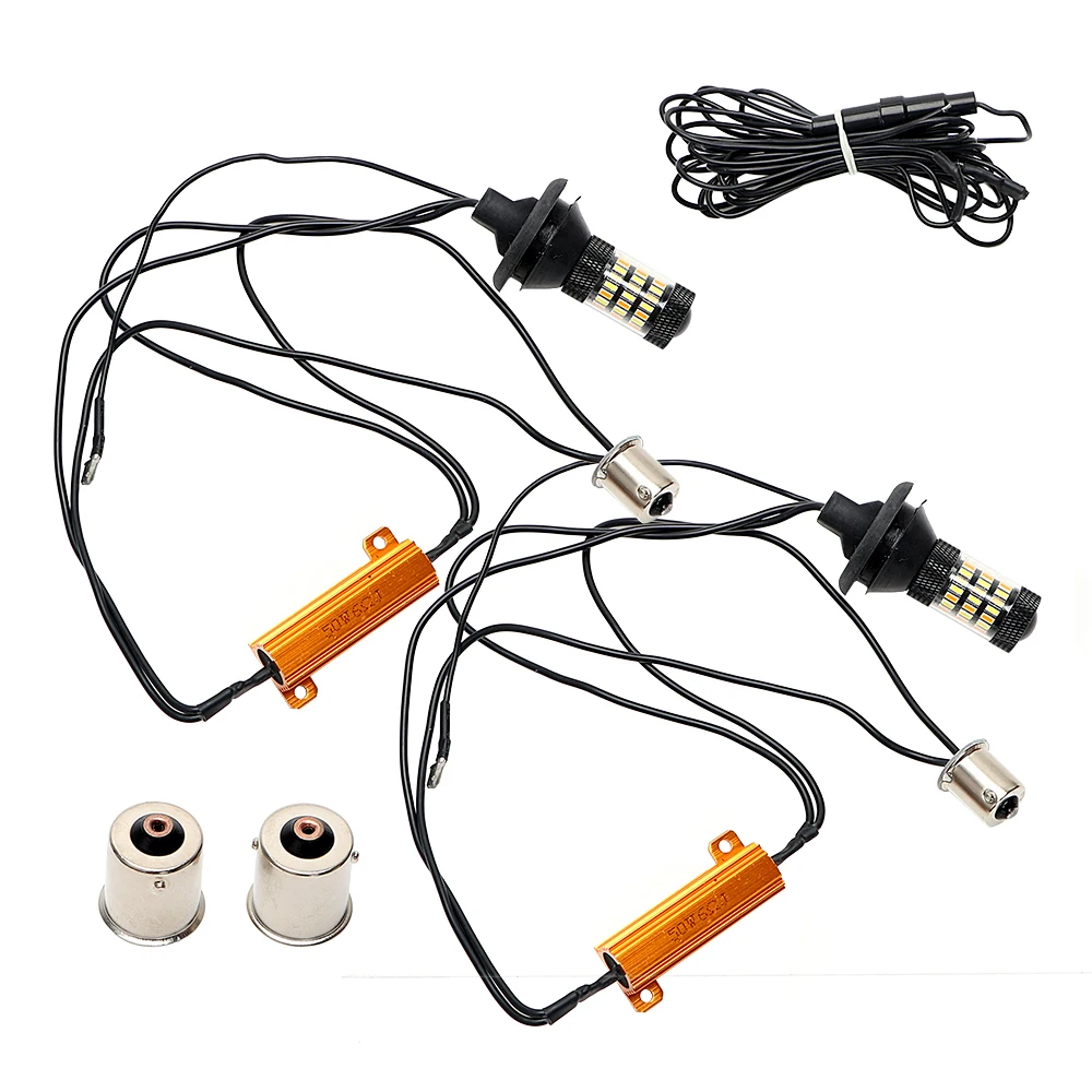 2PCs/Set LED Car Turn Signal Light DRL Daytime Running Lights Dual