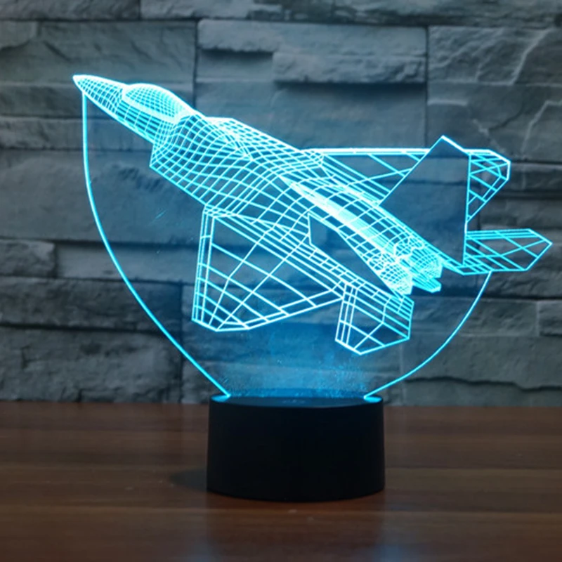 USB F15 самолет 3D настольная лампа Luminaria светодиодный ночь Дистанционное управление освещением истребитель декоративного освещения лампы Атмосфера подарок