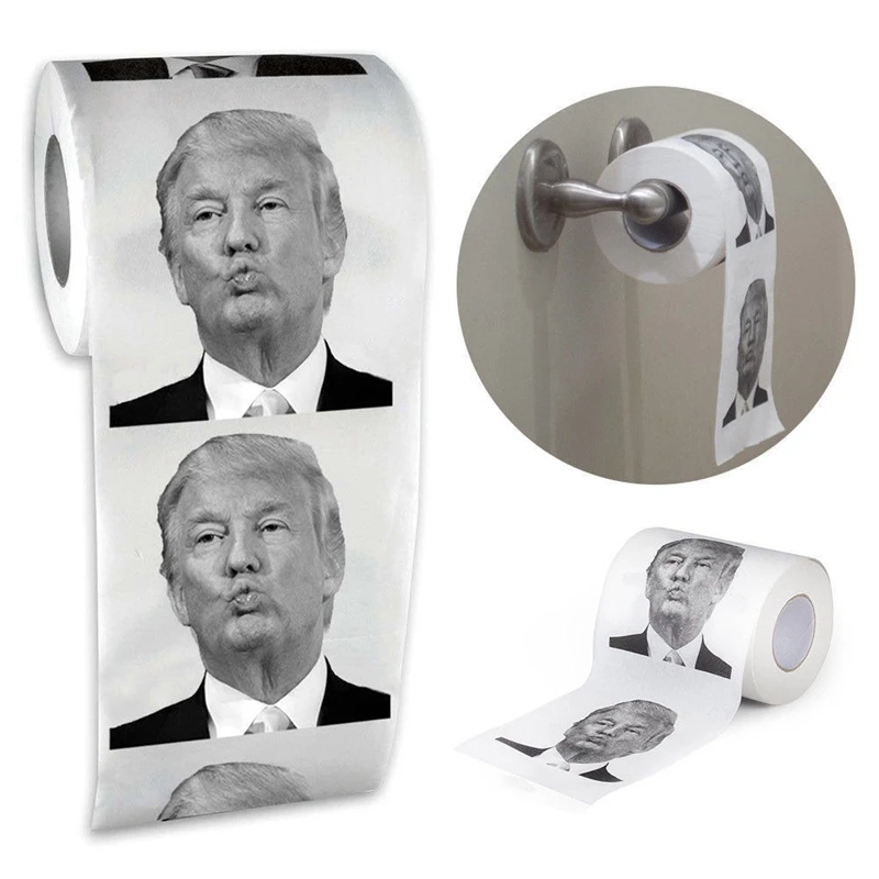 250 листов Дональд Трамп туалетная бумага мягкая печать рулон туалетной бумаги идеальный Трамп кляп подарок