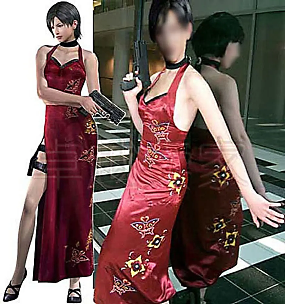Vedio games RE Ada Wong карнавальный костюм для макияжа платье выпускного вечера бальное