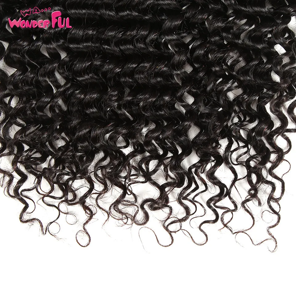 WA...Wonderful Brazilian Deep Wave Frontal Closure Remy Human Hair Frontal 13x4 Lace Frontal Closure With Baby Hair 8-20 Inch