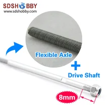 Flexible Axle Drive Shaft Dia A 4mm Dia B 3 17mm Length A 350mm for RC