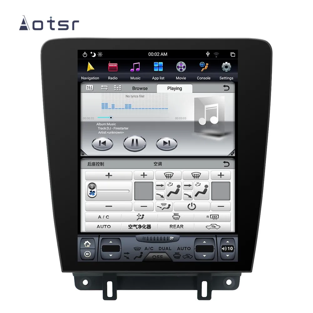 Sale Android 8.1 Tesla style CD DVD multimedia player GPS navigation for Ford Mustang 2010-2014 car radio player for Auto stereo unit 3