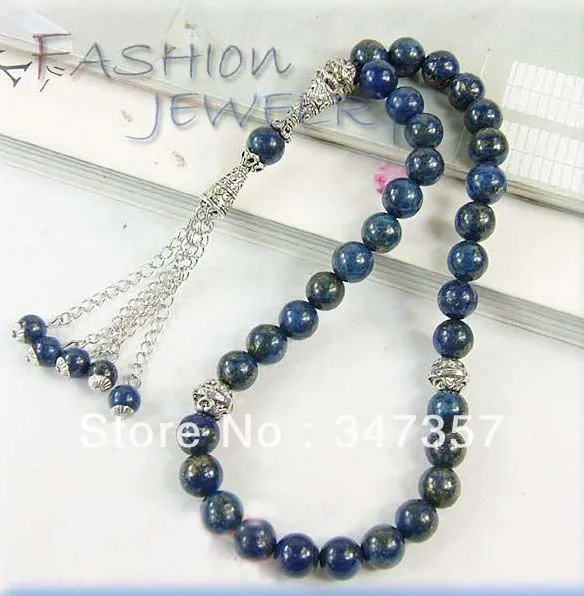 

Natural 33 Lapis Lazuli beads Prayer beads Islamic Muslim Tasbih Allah free shipping