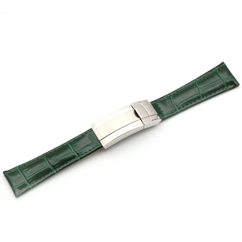 20mm Genuine Cowhide Watch Strap High Quality Combination Buckle Watchband Suitable for Role Submariner Wrist Watch Accessories