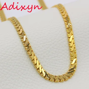 

Adixyn Long Link Chain Necklace Gold Color 6MM Vintage Rapper Hippie Hip Hop Chain For Women/Men Jewelry