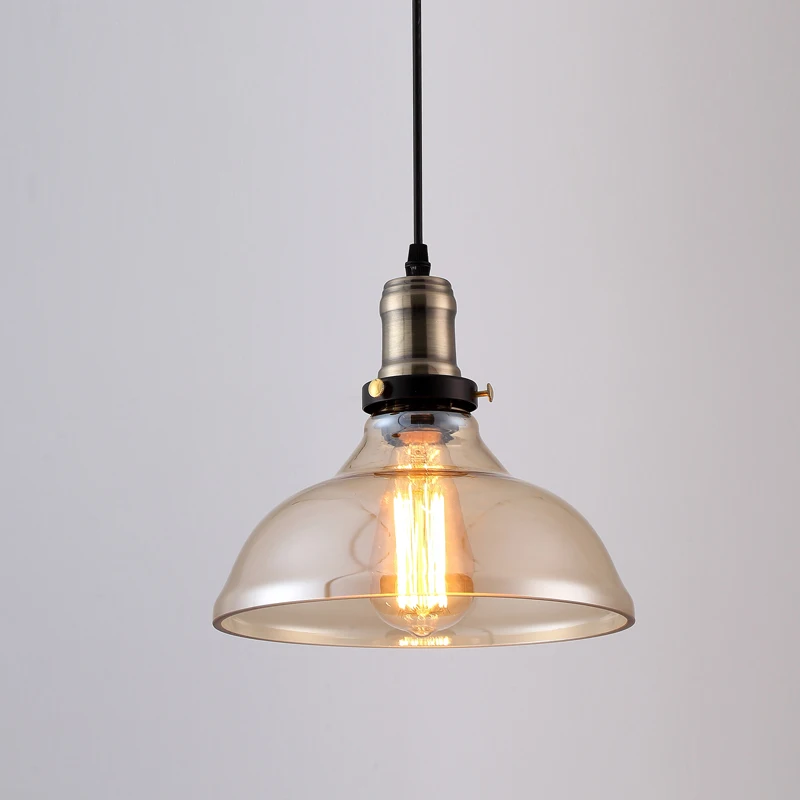

American vintage pendant lights clear glass hanging bell pendant lamp E27 110V 220V for dinning room home decor planetarium
