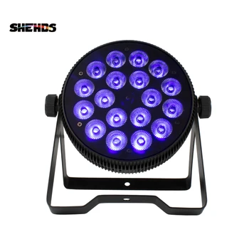 

LED Stage Lights Effect 18x3W Ultraviolet Fixture Flat Par DMX512 Spotlight lamp Portable Backlight Projector For Party DJ Club