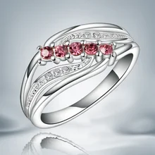 R045 beautiful design Silver Austrian crystal ring fashion jewelry party gift for woman Top quality