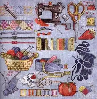 CS-1435 cross stitch kit I love to sew sewing treasure tools needle work.jpg_.webp