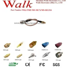 FME штекер mcx кабель RG316, fme mcx кабель RG316, mcx прямой вставной разъем кабель