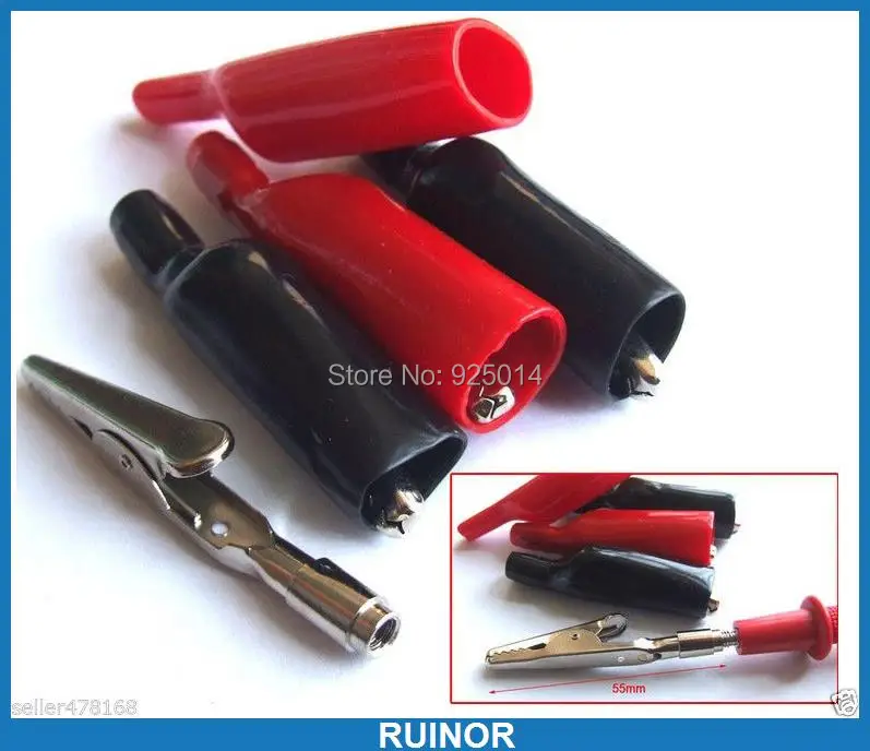 

10PCS Alligator Clip Pliers 3.2mm Nut jack plug for Multimeter pen Test Probe