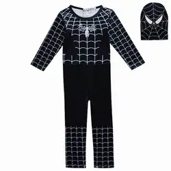Дети Venom костюмы 2018 Человек-паук Косплэй уличная костюмы мальчиков комбинезоны супергероя Косплэй детей праздничный вечерние поставки