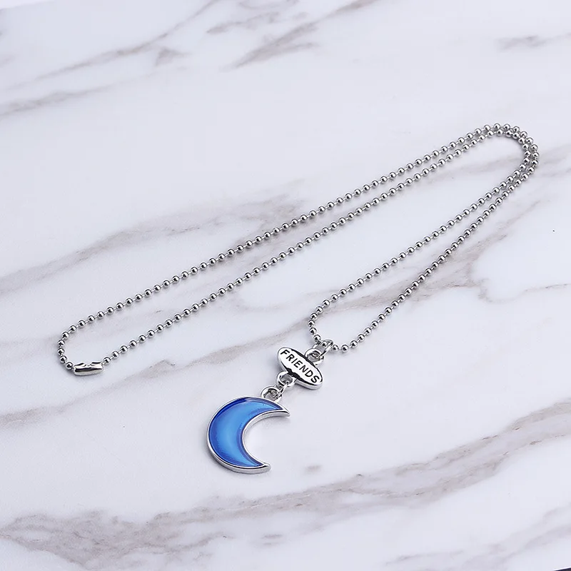 Модное ожерелье 3 шт/набор лучшие друзья навсегда голубая звезда Луна Любовь Сердце BFF дружба сплав ювелирные изделия подарок для девушки