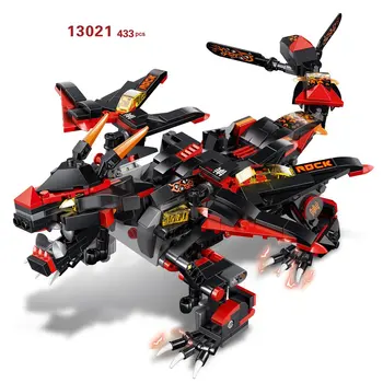 

2.4G 4H USB Charging Building Block Thunder War Dragon 410/485/433/515pcs DIY Storm Dragon Electric RC Robot Model For Children