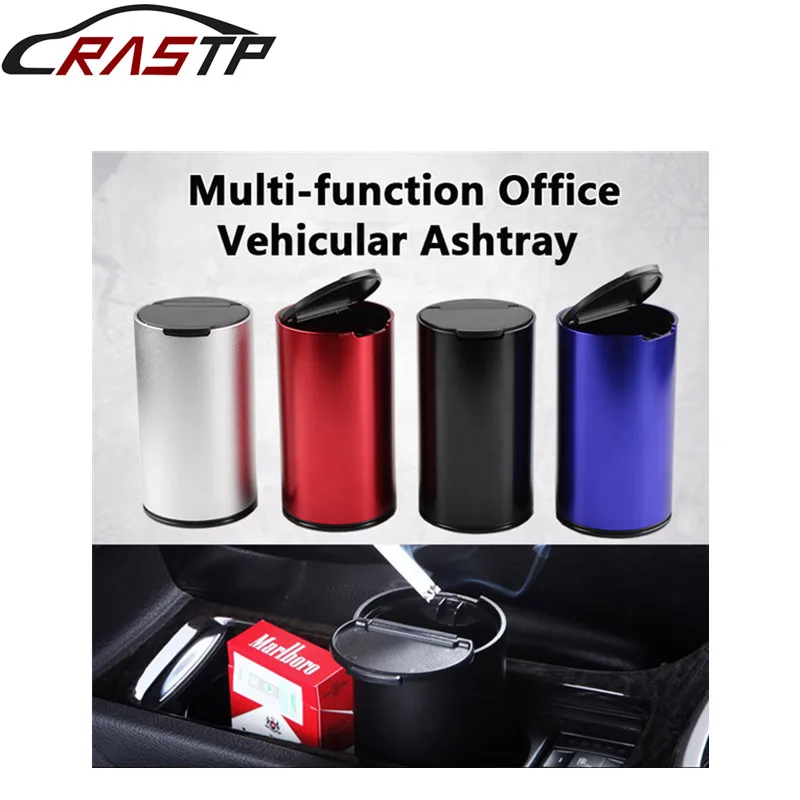 

RASTP-Aluminum Alloy Car Smoke Ashtray Cigarette Holder Container Cup RS-AS003