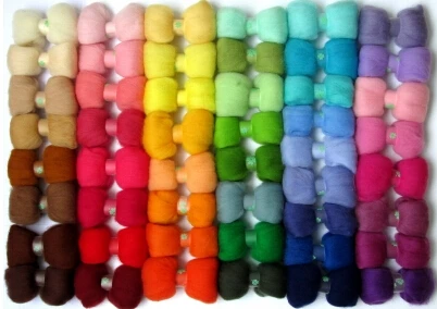 

Free Shipping! Wool Felt Poke Poke Fun Wool Roving,Fiber,Needle Felting 5g/20bags Pick your own colors