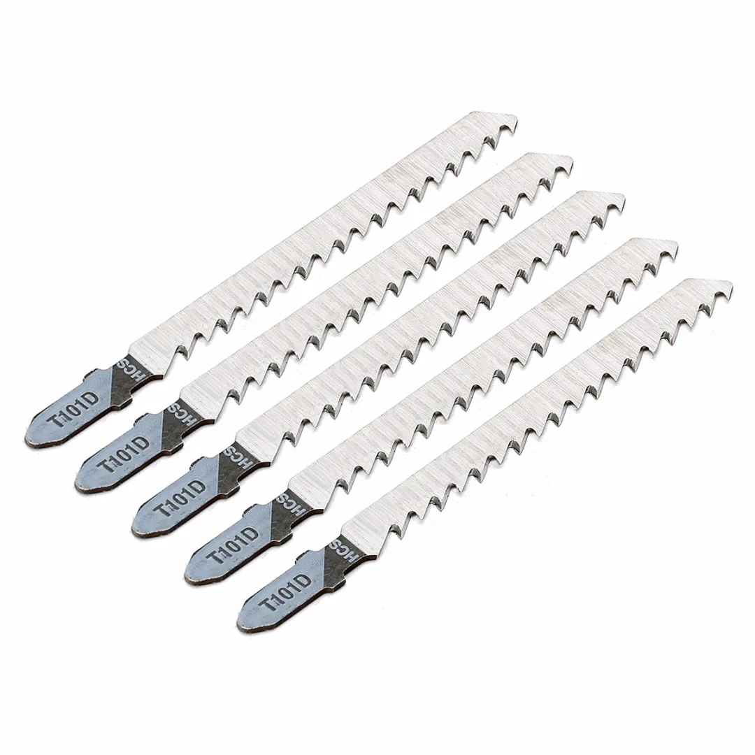 5pcs T101D HCS Saw Jigsaw Blades For Fast Clean Cuts In Chipboard