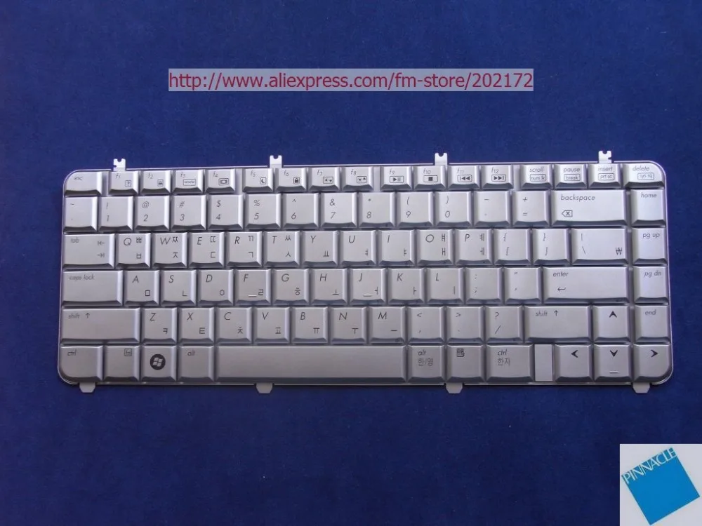 Совершенно новая серебряная Клавиатура ноутбука 488590 AD1 AEQT6Y00110 для HP Pavilion DV5 серии