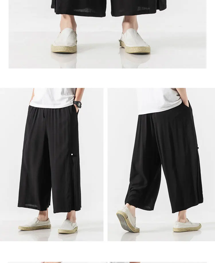 Sinicism Store, мужские летние широкие брюки, уличная одежда,, с принтом, китайский стиль, штаны для бега, мужские винтажные повседневные спортивные штаны с пряжкой