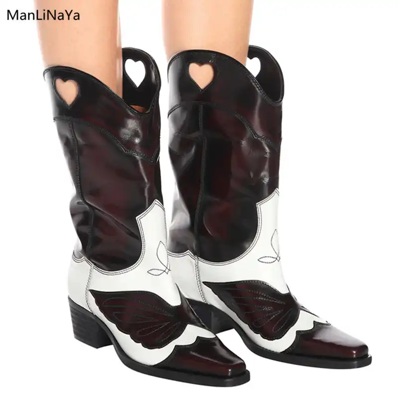 pointed square toe boots