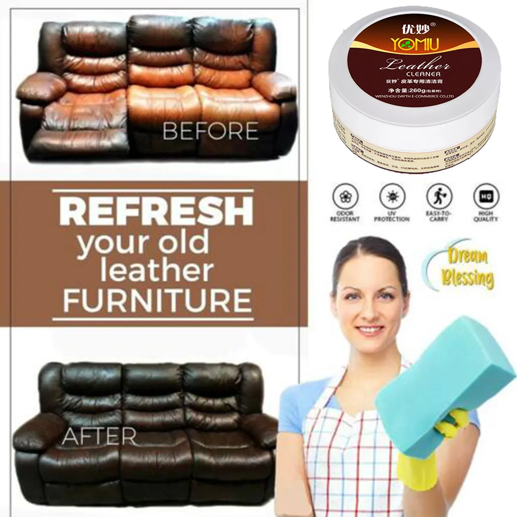 

Multifunctional Leather Refurbishing Cleaner Car Seat Sofa Leather Cleaning Cream All-Purpose Leather Repair Conditioner 617