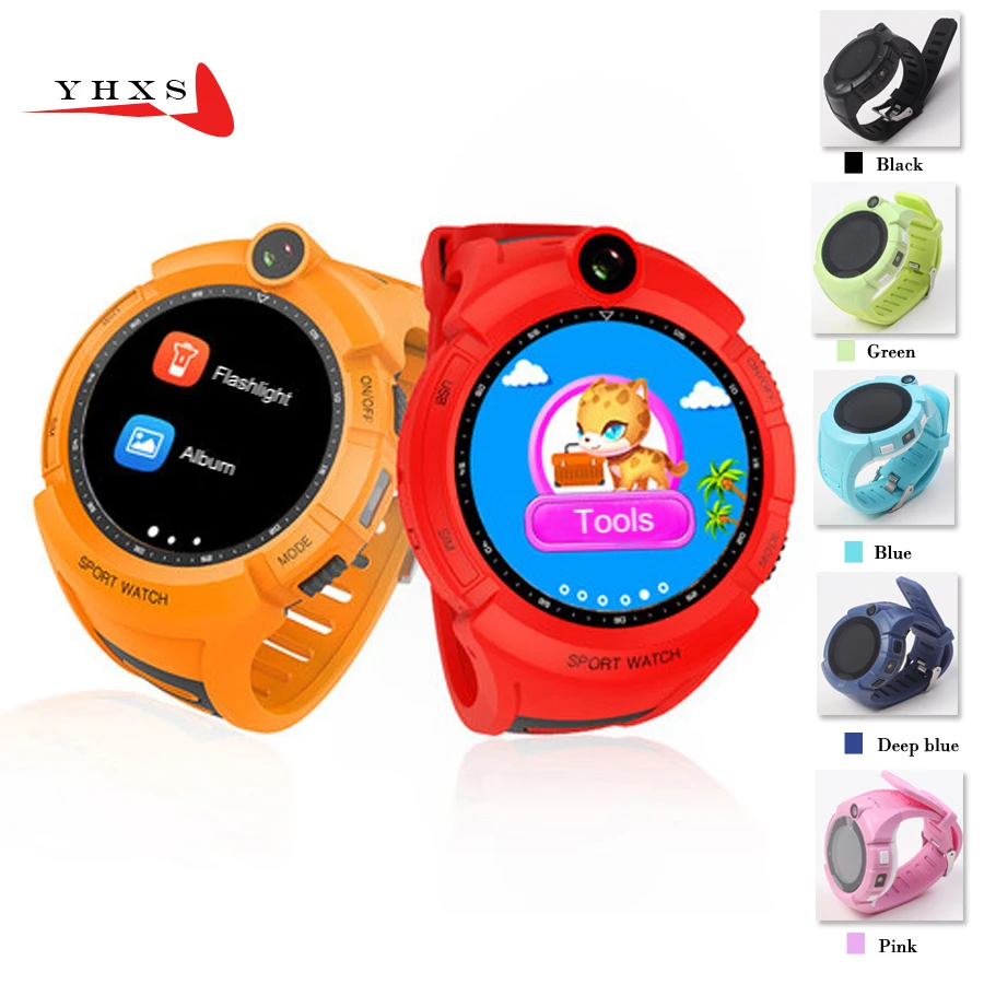 

1.22' Touch Round Screen Smart Location Finder Device LBS Tracker Watch for Baby Kid Flashlight Remote Monitor Camera Wristwatch