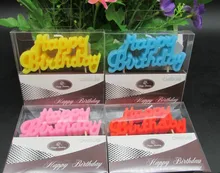 1 Pack Cute Environmental English Happy Birthday Letter Candles Children Kids Baby Shower Birthday Party Ice Cream Cake Decors