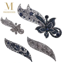 1 шт. Ретро Хрустальная Винтажная заколка для волос женские Девушки опал лист смолы головные уборы в форме бабочек ювелирные изделия Элегантные Заколки Аксессуары для волос