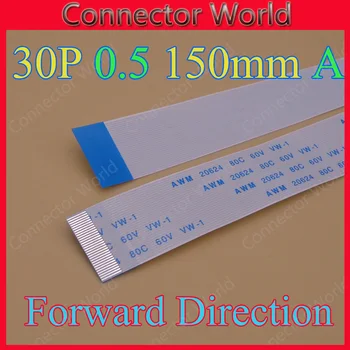 

5-100X 30pin FFC FPC flat line flexible cable 0.5mm pitch 30 pin A Forward Length 150mm Ribbon Flex Cable AWM 20624 80C 60V VW-1