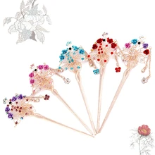 Шпильки для невесты Цветочные Классические Винтажные Украшения головной убор Свадебные кисточки палочки