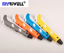 Симпатичные Kawaii DIY 1.75 мм ABS/PLA 3D Печати Пера + 3 шт. Нити + Адаптер Питания Smart 3D Пера даубер Подарок Для Детей Рисунок