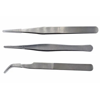 

New 3Pcs Precision Repair Mounting Tool Set Electronic Stainless Steel Tweezers Best Quality