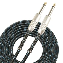 SUNYIN Electric Guitar Cable Black 3m & 6m Audio Cable Two Straight Plug With Resist Bending Protection Guitar Parts Accessories