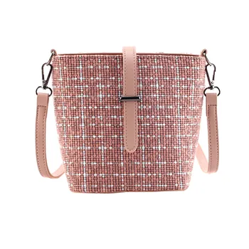 

Crossbody Bags For Women 2019 Simple Wild Shoulder Bags For Women Bucket Shoulder Color Stitching Crossbody Bag K722