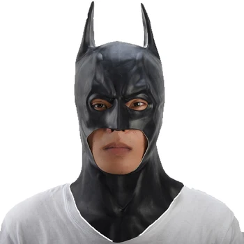 

The Batman Mask Adult Halloween Mask Full Face Cosplay Costume Mask Realistic Men's Latex Party Mask
