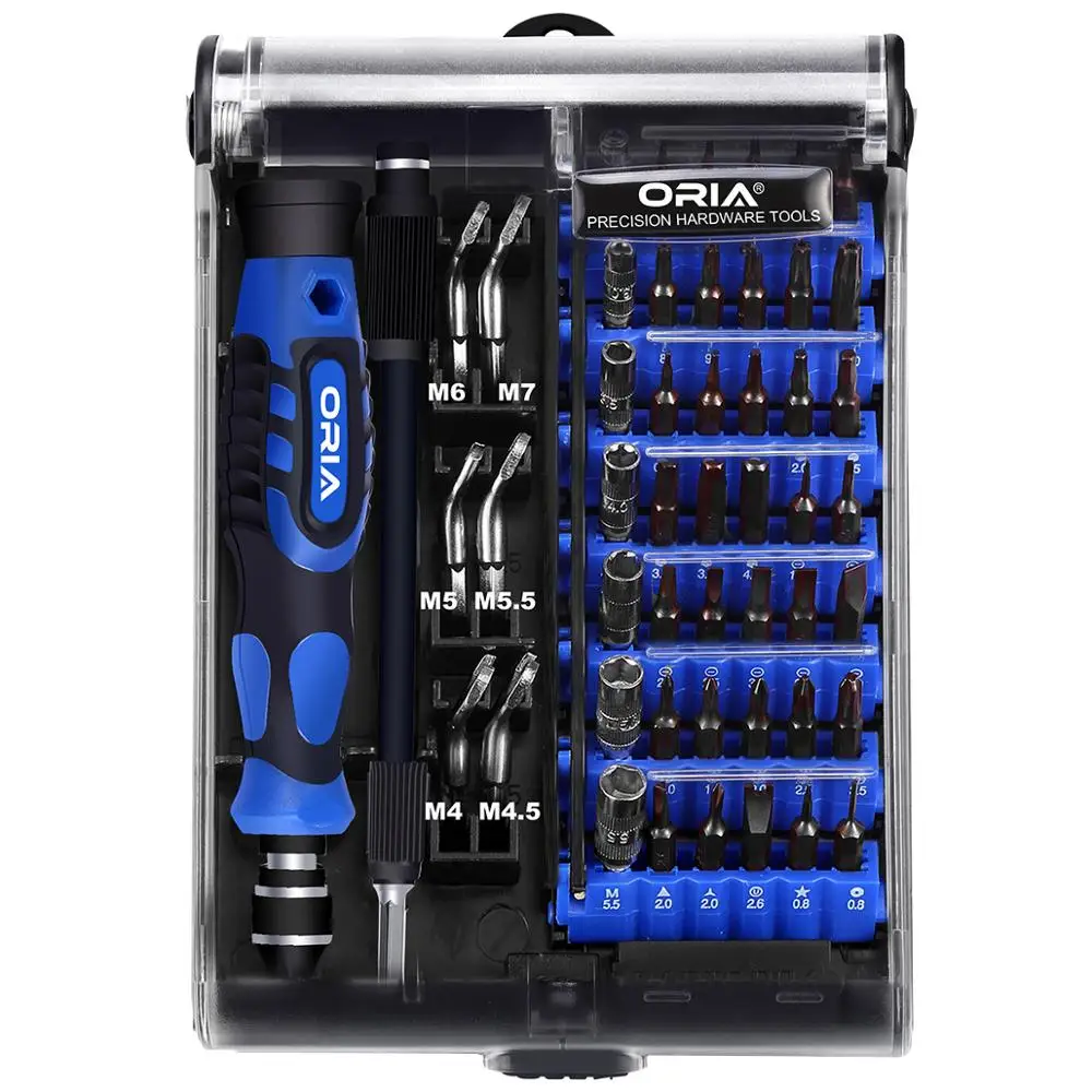 

ORIA Magnetic Screwdriver Set Precision Screwdriver Kit S2 Strong Steel 54 in 1 Phone Tablet Repair Tool Kit Hand Tool Set